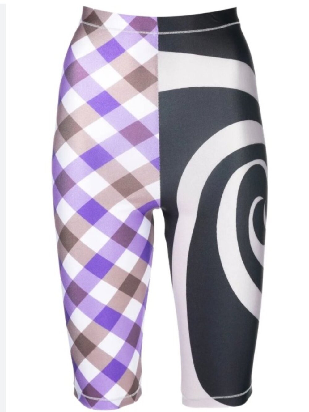 Chopova Lowena Argyle Swirl Print Bike Shorts